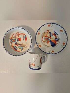Tiffany and Company 3-piece Tiffany Seashore Children’s Dish Set